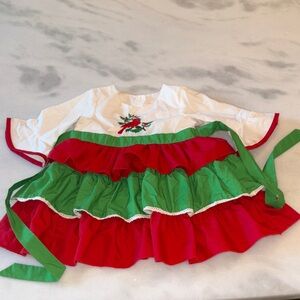 Holiday girls Dress with Ruffles size 18m red and green
